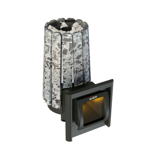 Дровяная банная печь Grill'D Cometa Vega 180 Long Window Max Stone Pro (Серпентинит)