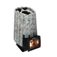 Дровяная банная печь Grill'D Cometa Vega 350 Short Window Max Stone (Серпентинит)