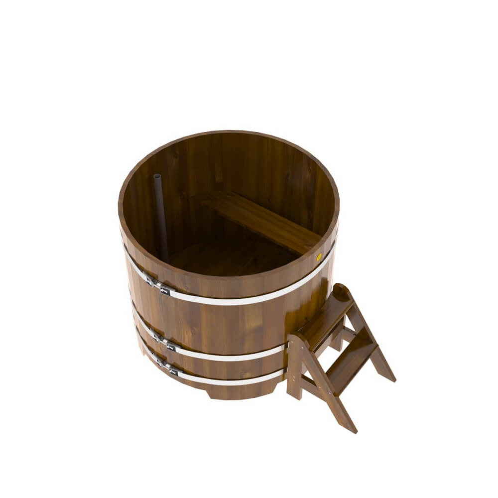 Купель круглая BentWood D=1,17 лиственница мореная рустик