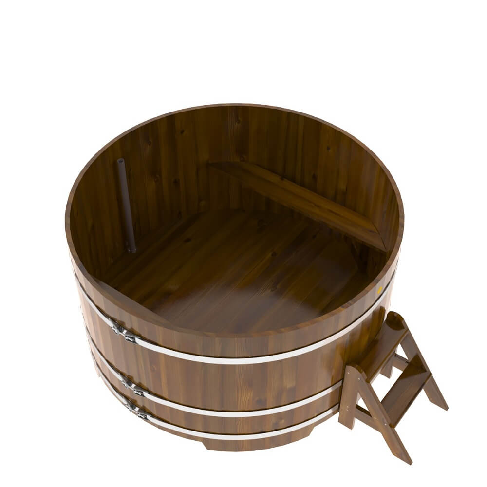 Купель круглая BentWood D=1,80 лиственница мореная рустик