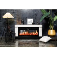 Каминокомплект Modern - Белый с черным с очагом Vision 60 LED