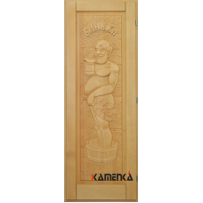 Дверь кавказская липа с петлями Дед