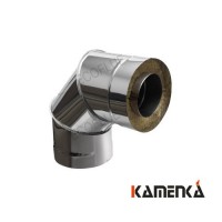 Отвод сэндвич EcoFlue нерж 1мм диаметр 300х200 угол 90